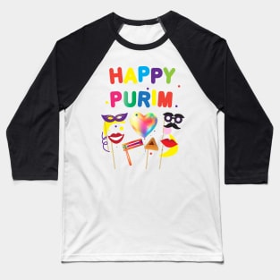 Happy Purim Festival Kids Party Gifts Decoration Jewish Holiday Baseball T-Shirt